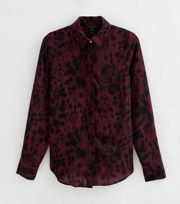 Red Animal Print Long Sleeve Shirt