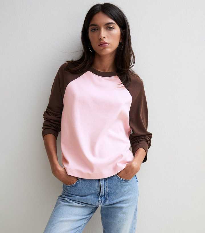Premium Pink Heavyweight Cotton Raglan Sleeve Top