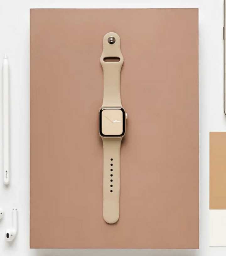 Coconut Lane Cream Silicone Apple Watch Strap