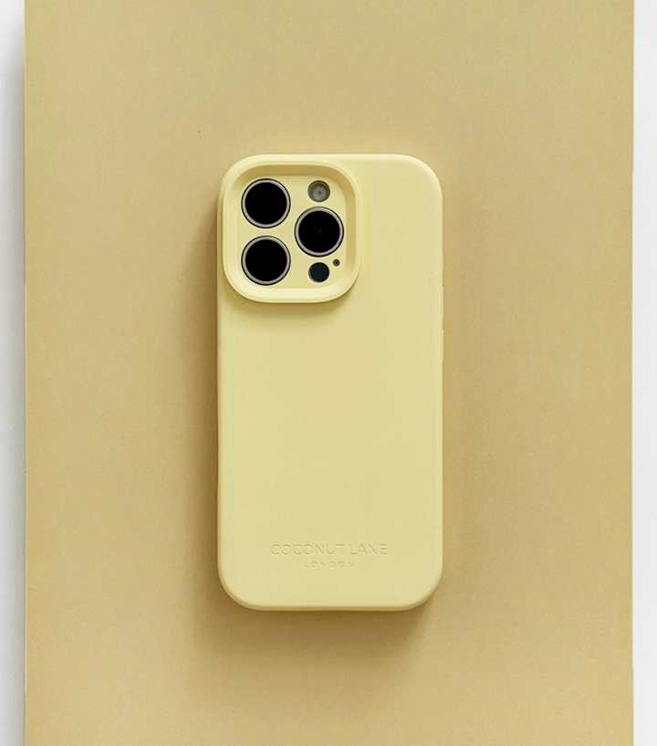 Coconut Lane Light Yellow Butter Soft Silicone Phone Case