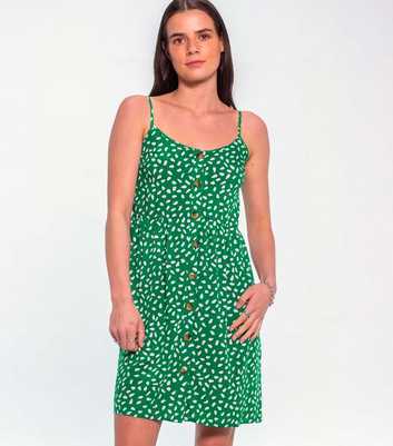 Sunshine Soul Green Abstract Spot Print Cami Mini Dress
