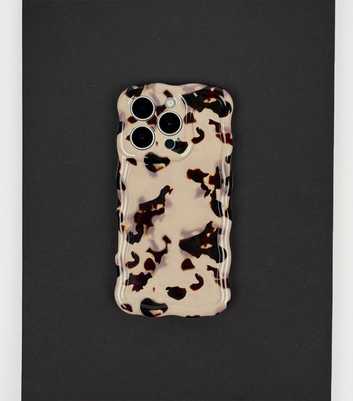 Coconut Lane Cream Tortoiseshell Effect Wavy Phone Case