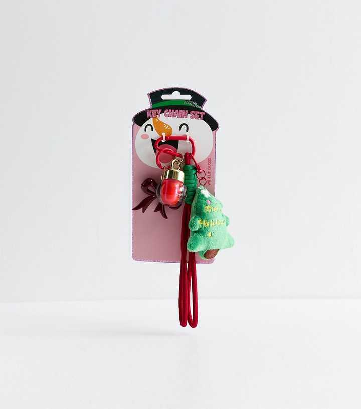 Pink Christmas Tree Lip Gloss Bag Charm