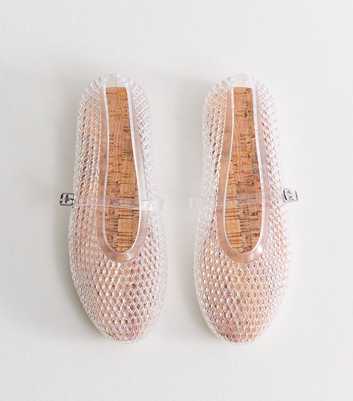 Clear Lattice Front Strap Jelly Shoes