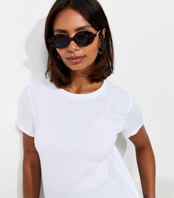 Maternity White Cotton Short Sleeve Relaxed T-Shirt