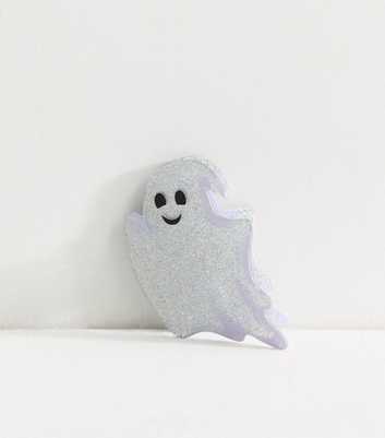 Silver Glittery Halloween Ghost Hair Claw Clip