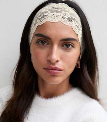 Cream Lace Headband