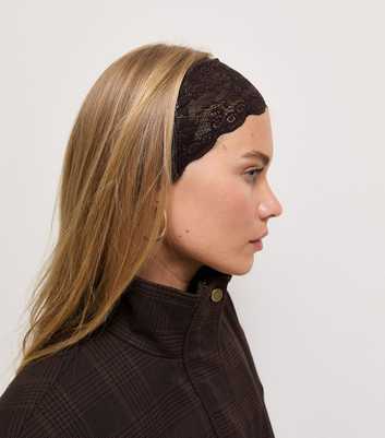 Dark Brown Lace Headband