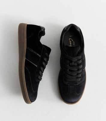 Black Velvet Gum Sole Trainers