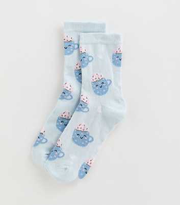 Blue Hot Chocolate Ankle Socks