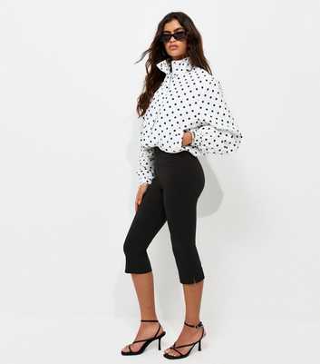 Black Bengaline Capri Trousers