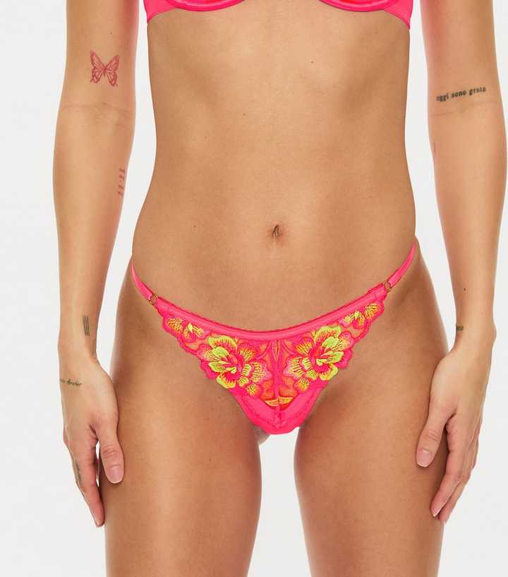 Ann Summers Bright Pink Tropical Oasis String Thong
