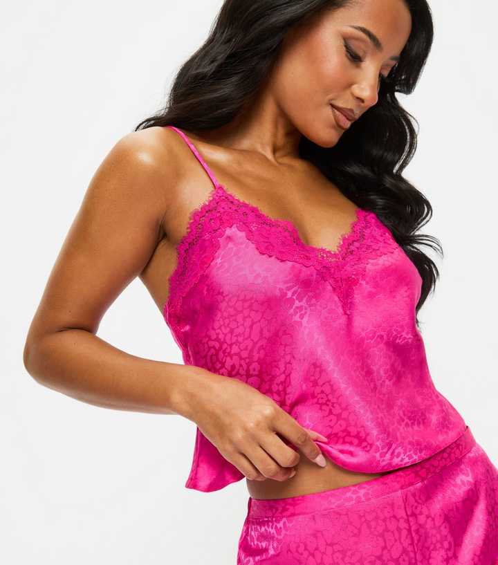 Ann Summers Bright Pink Signature Satin Cami Set