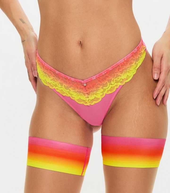 Ann Summers Pink Sexy Lace Ombre Thong