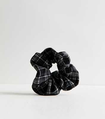 Black Check Scrunchie