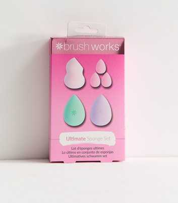 Brushworks Multicolour Pack of 4 Ultimate Sponge Set