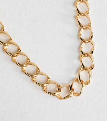 Gold Tone Chunky Chain Link Necklace