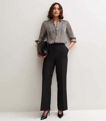 Tall Black Woven Wide Leg Trousers