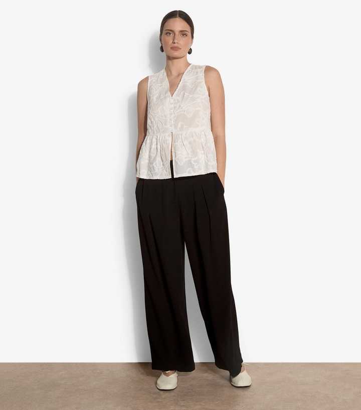Apricot Black Tailored Wide Leg Trousers