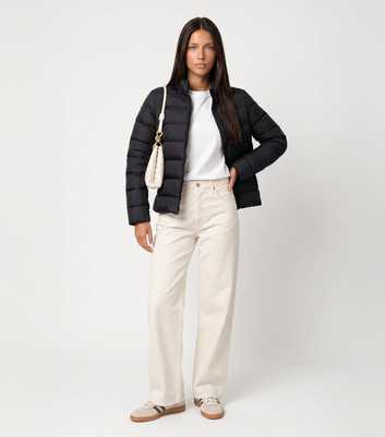 Urban Bliss Black High Neck Lightweight Puffer Jacket