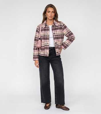 Urban Bliss Pink Check Patch Pocket Jacket