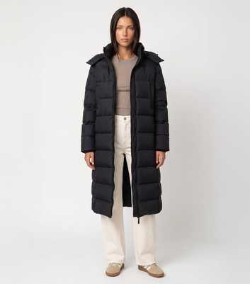 Urban Bliss Black Seamless Longline Puffer Coat