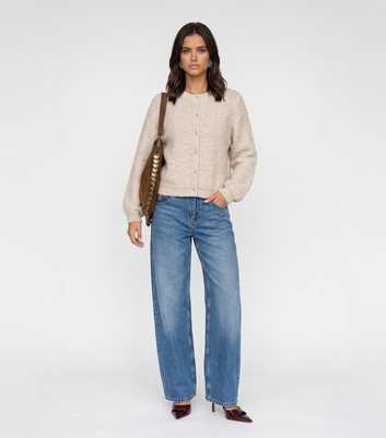 Urban Bliss Cream Brushed Boucle Cardigan