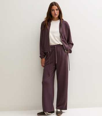 Premium Dark Burgundy Straight Leg Joggers
