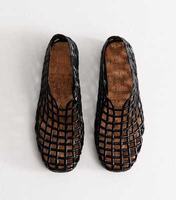 Truffle Black Jelly Lattice High Top Ballet Pumps
