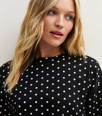 Premium Black Spot Print Sweatshirt