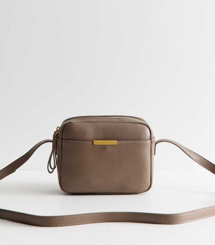 Mink Faux Leather Crossbody Bag