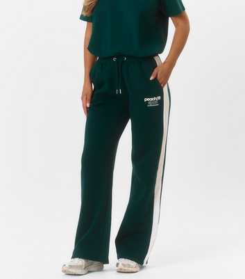 Peach:Fit Dark Green Oriana Straight Leg Joggers