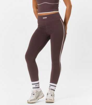 Peach:Fit Dark Brown Aurelia Yoga Leggings