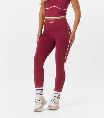 Peach:Fit Dark Burgundy Yoga Leggings
