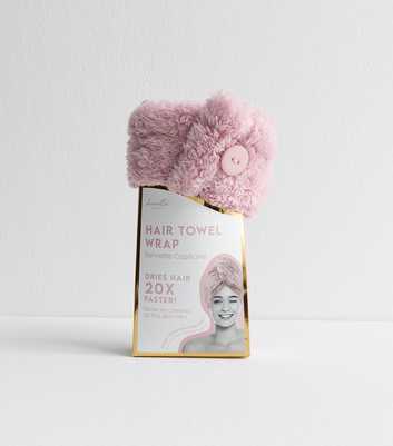 Danielle Creations Pink Turban Hair Towel