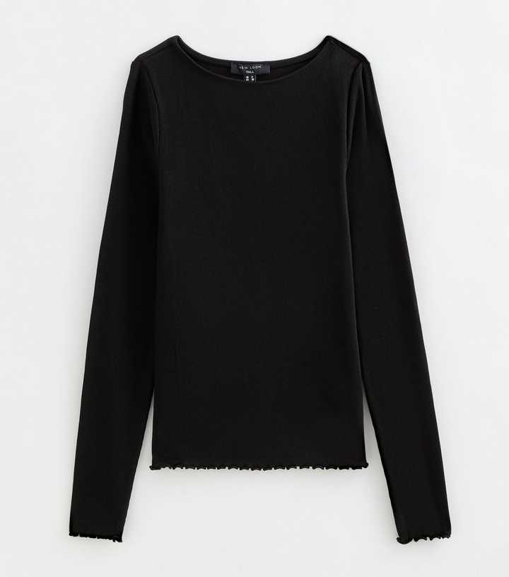 Tall Black Cotton Rich Long Sleeve Babylock T-Shirt