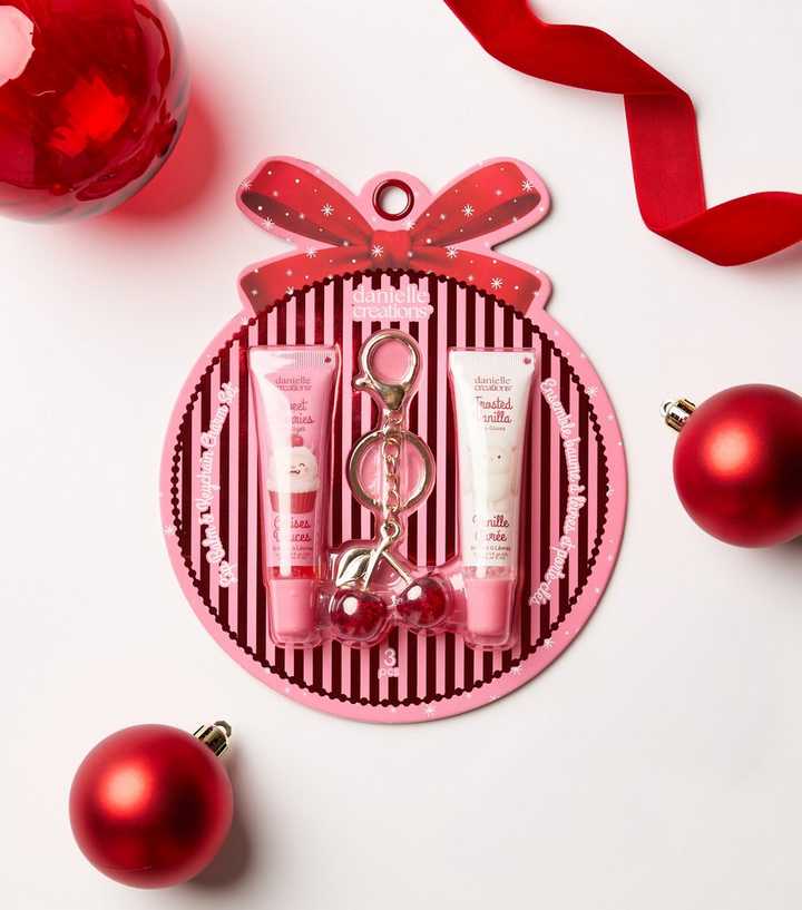 Danielle creations Red Pack of 2 Lip Gloss and Keyring Set