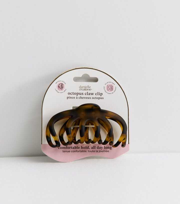 Danielle Creations Brown Octopus Hair Claw Clip