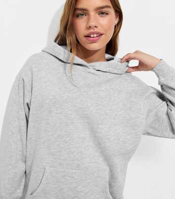 Girls Grey Cotton Rich Relaxed Hoodie