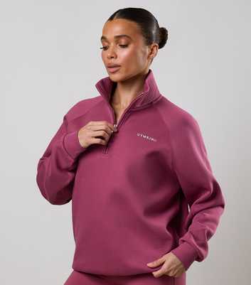 Gym King Light Burgundy 365 Raglan Sleeve Funnel Neck Sweatshirt