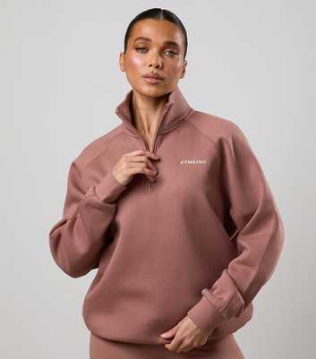 Gym King Orange 365 Raglan Sleeve Funnel Neck Sweatshirt