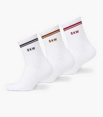 Gym King Pack of 3 White Tipping Crew Socks