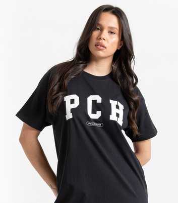 Peach Fit Black PCH Logo Elsie Tee