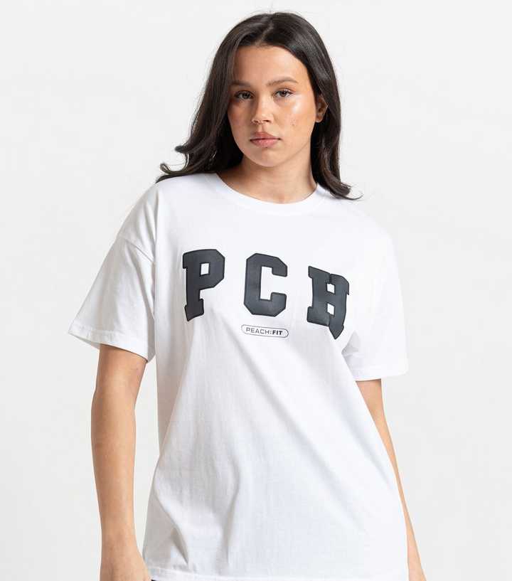 Peach:Fit White PCH Logo Elsie Tee