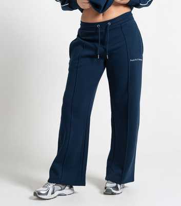 Peach Fit Navy Side Trim Straight Leg Emilia Joggers