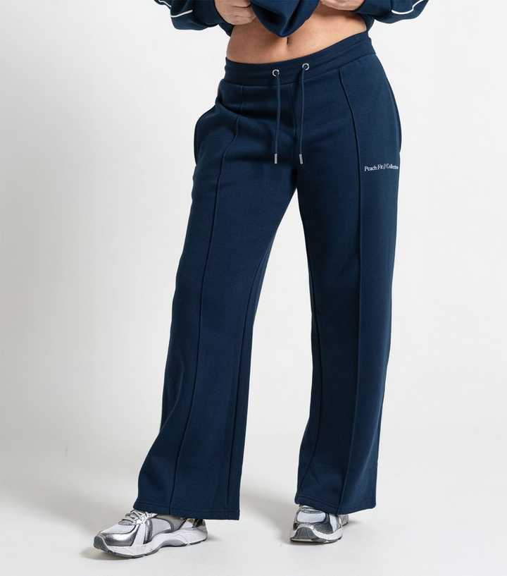 Peach:Fit Navy Side Trim Straight Leg Emilia Joggers