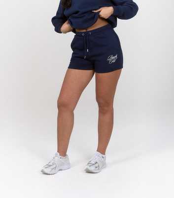 Peach:Fit Navy Lily Jogger Shorts