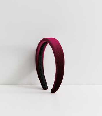 Dark Burgundy Velvet Padded Headband