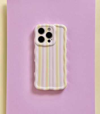 Coconut Lane Multicolour Striped Wavy Phone Case