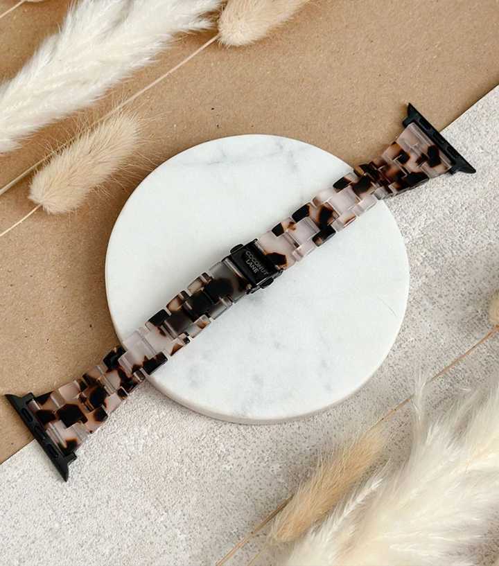 Coconut Lane Slim Luxe Ivory Tort Apple Watch Strap